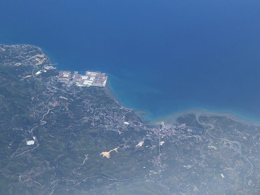 Aerial view of Balamban, Cebu