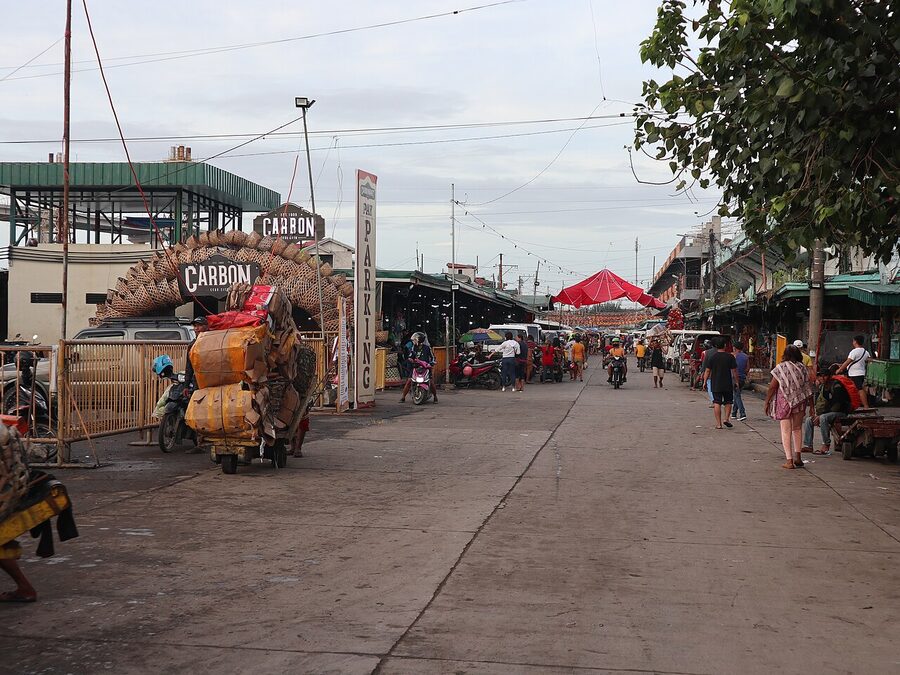 Carbon Market produce stalls on MC Briones street