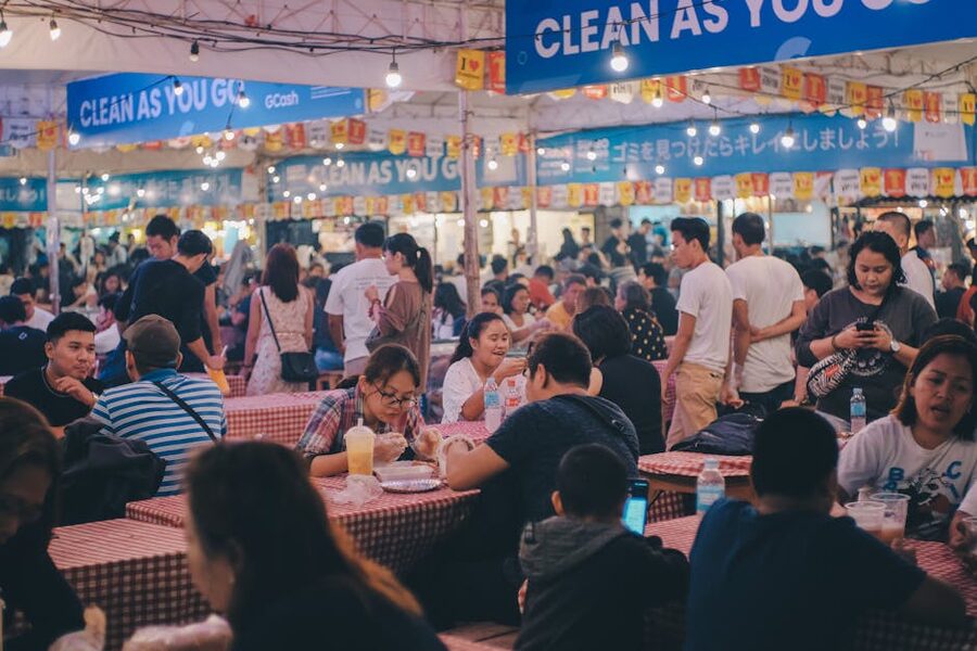 Night street food market in Cebu City