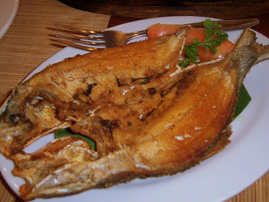 Daing dried fish breakfast plate