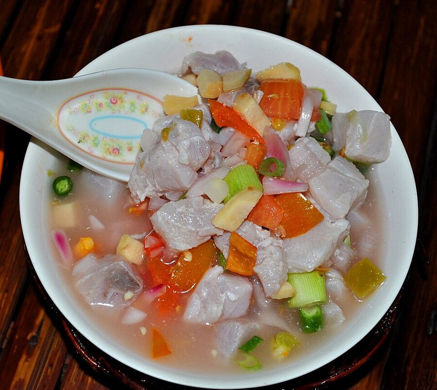 Kinilaw served Carcar Cebu style
