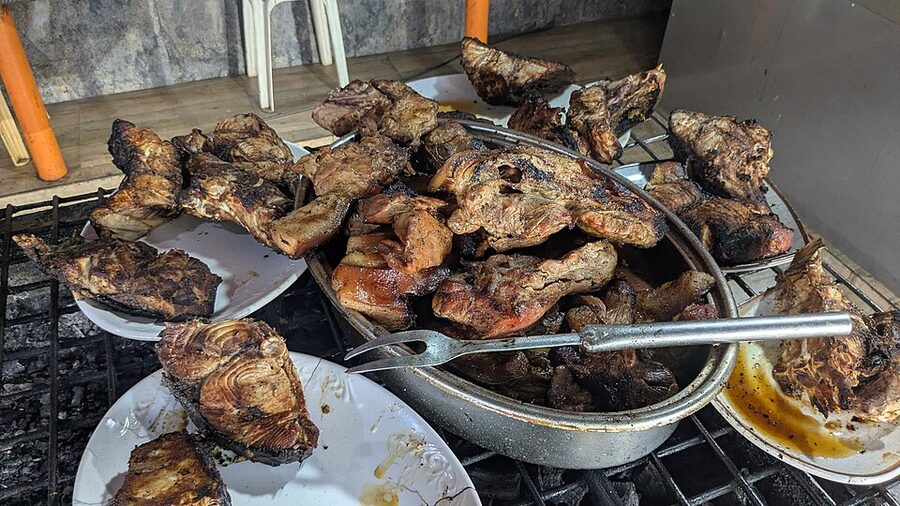 Parr't Ebelle Tinola grill station with whole fish